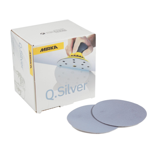 Mirka Q Silver 77mm No Hole Grip Sanding Discs Box of 100 - Various Grits