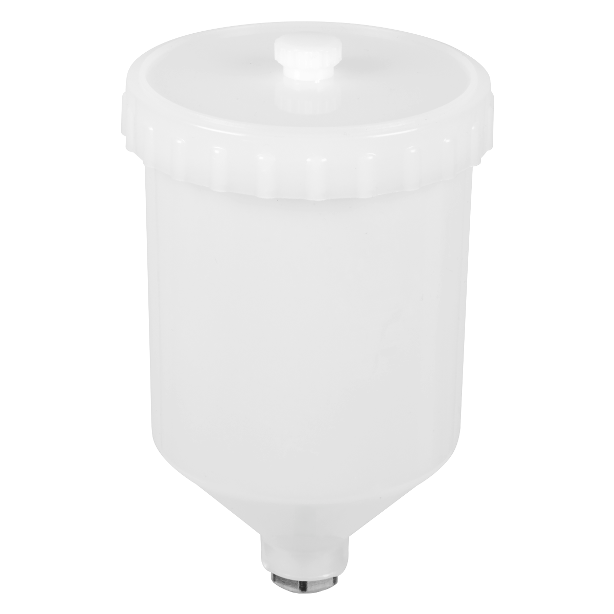 Sealey PC01 Paint Spray Gun Pot with Brass Fitting 600ml - White