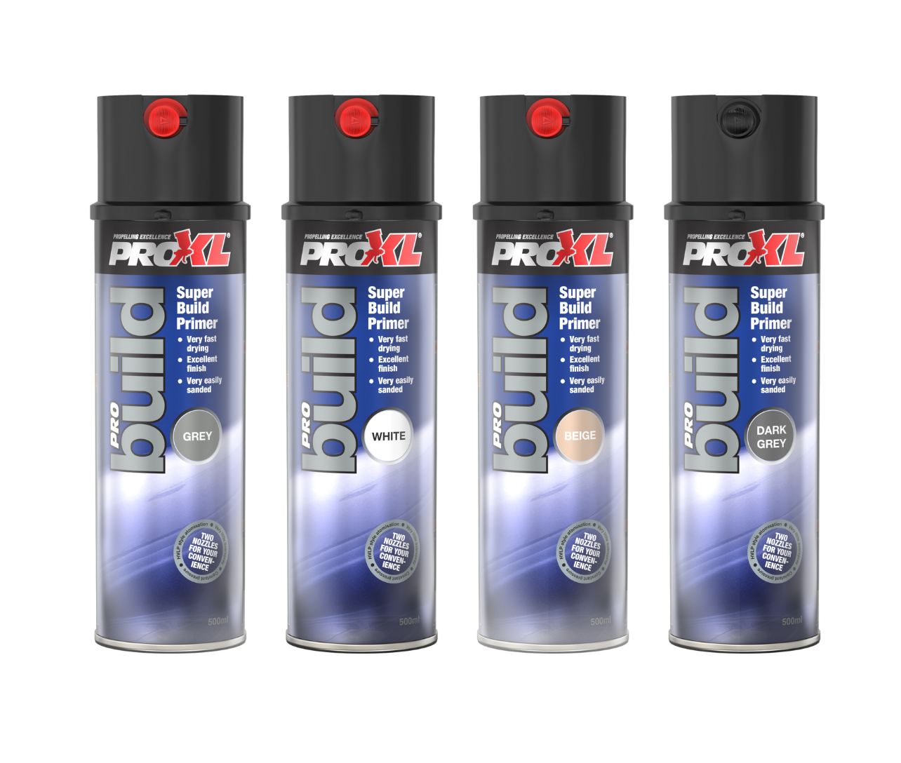 ProXL Pro Build High Build Primer Aerosol 500ml - Various Colours ...
