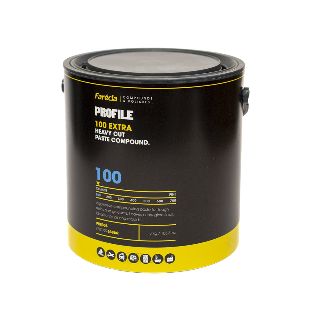 Farecla Profile 100 Extra Paste Compound 3kg PRE306 - Marine / Boat Builder