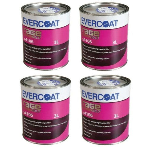 4x EVERCOAT Rage Gold Filler 3L