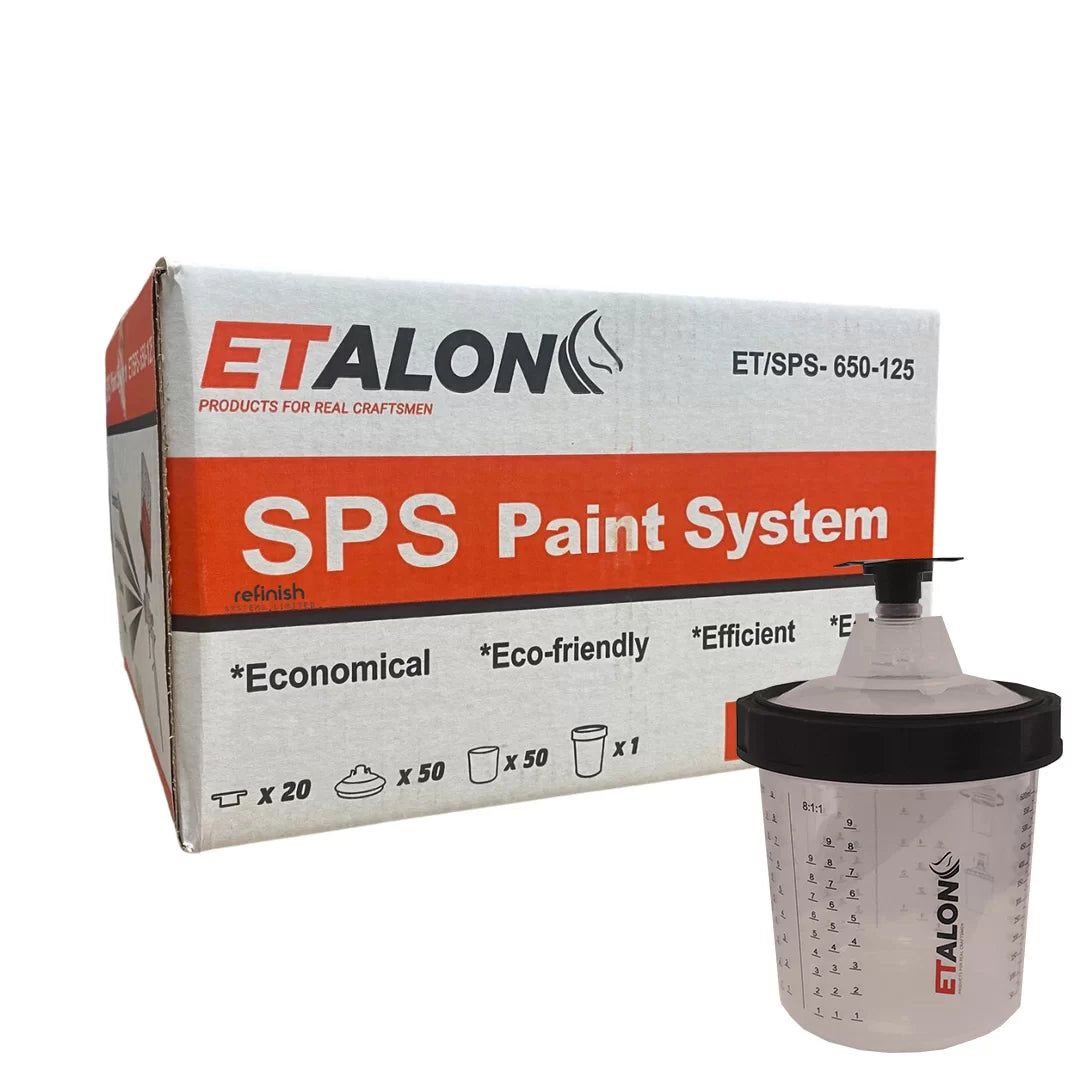 ETALON SPS Paint Cup System - 125micron - PK50 Lids, Liners, Plugs & Cup